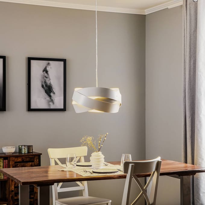 Domiluce Hanglamp Tornado Ø 40 cm wit