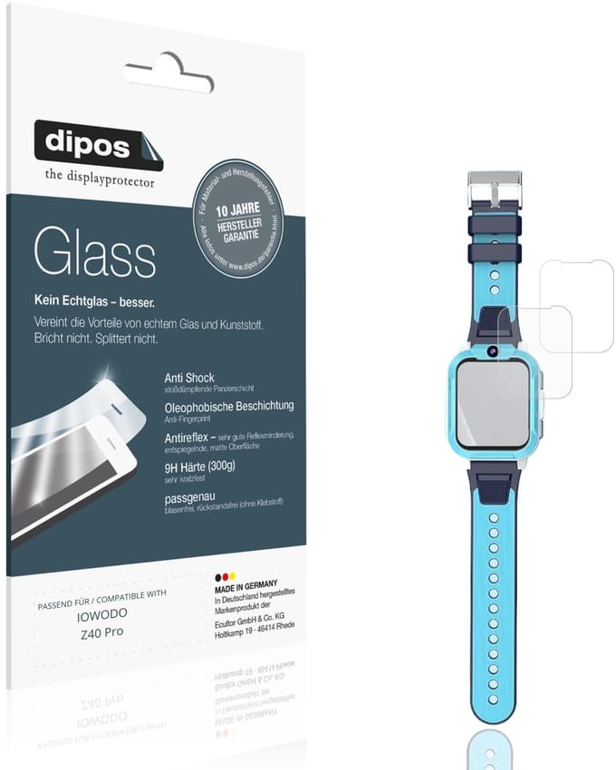dipos – 2x Matte Pantserfolie geschikt voor IOWODO Z40 Pro | 9H Screenprotector