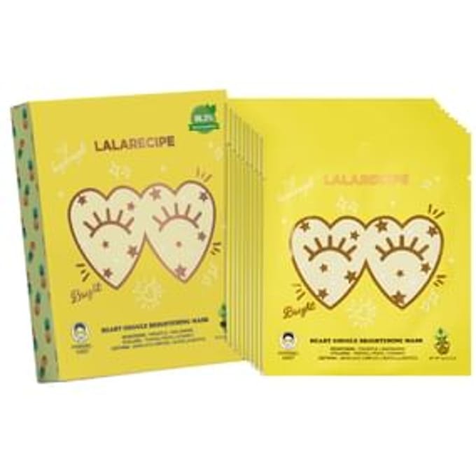 Lalarecipe, Masque de Beauté Hydratant Heart Goggle, 1 feuille, 7g (0,24 oz) white
