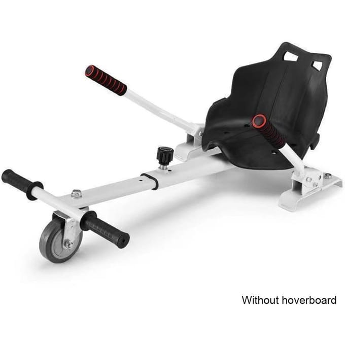 Hoverboard-zitbevestiging voor alle 6  -10  Hover Board verstelbare bevestiging Go Kart Balanceren wit