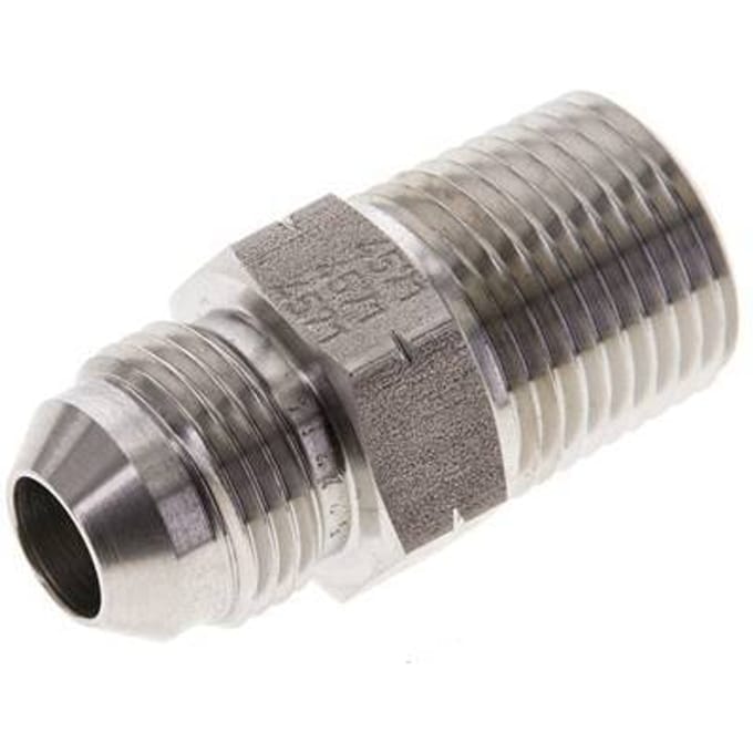 JIC  Dubbele Nippel UNF 3/4''-16 X 1/2'' NPT RVS 210bar