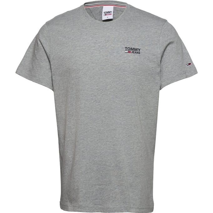 Tommy Jeans T-shirt Korte Mouw Logo Grijs