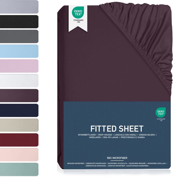 BARBONS hoeslaken 90x200 - 35 cm Matrashoogte - Rondom Elastiek - Geborsteld Microvezel