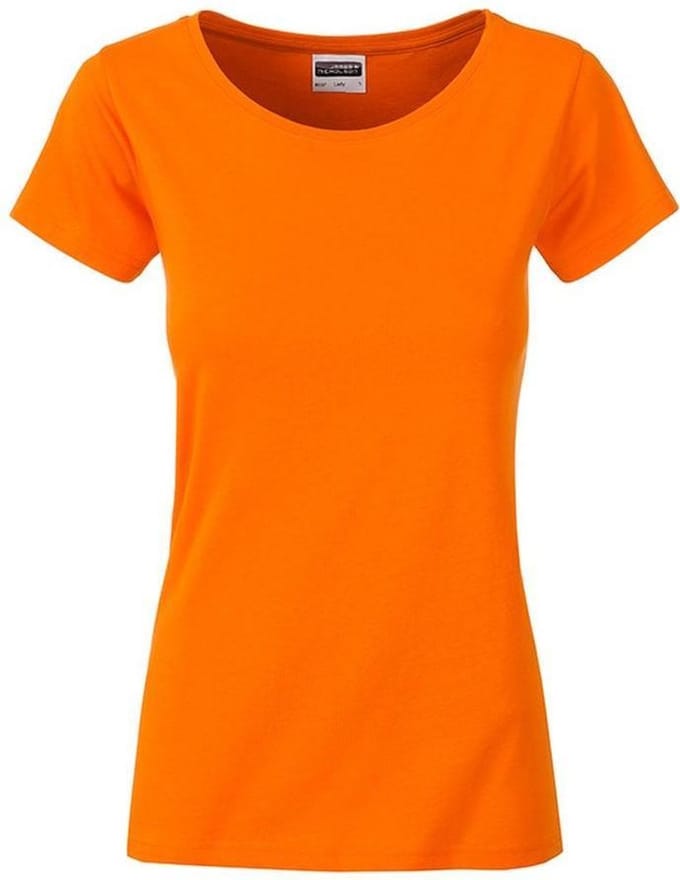 James and Nicholson Dames/dames Basic Organic Katoenen T-Shirt (Oranje)
