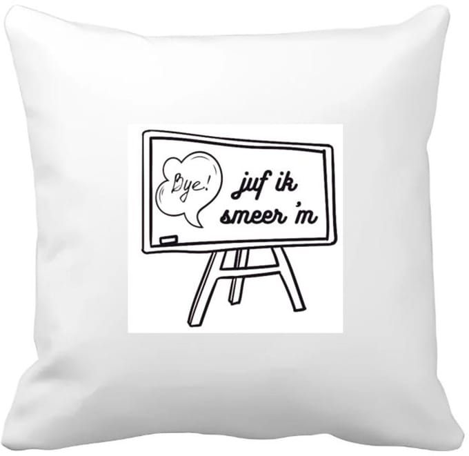 Akyol - juf ik smeer ´m Kussen hoes - Juf - juf - leraar - 40 bij 40 cm