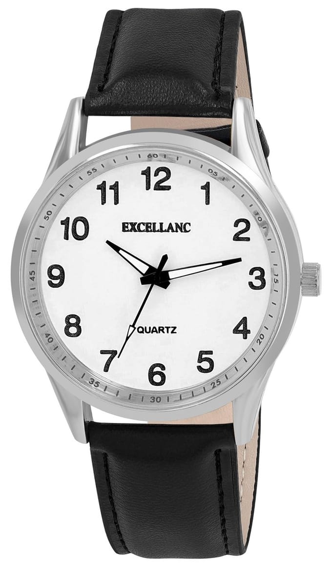 EXCELLANC Herenhorloge van imitatieleer Mineraalglas