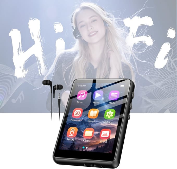 CRLYN® MP3 Speler Bluetooth - FM-Radio - Zwart