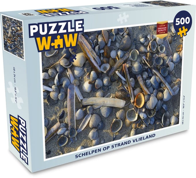 Puzzel Schelpen op strand Vlieland - Legpuzzel - Puzzel 500 stukjes