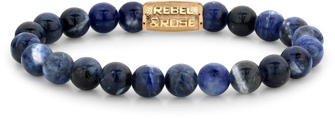 Rebel & Rose Midnight Blue Gold - 8mm RR-80094-G-20 cm