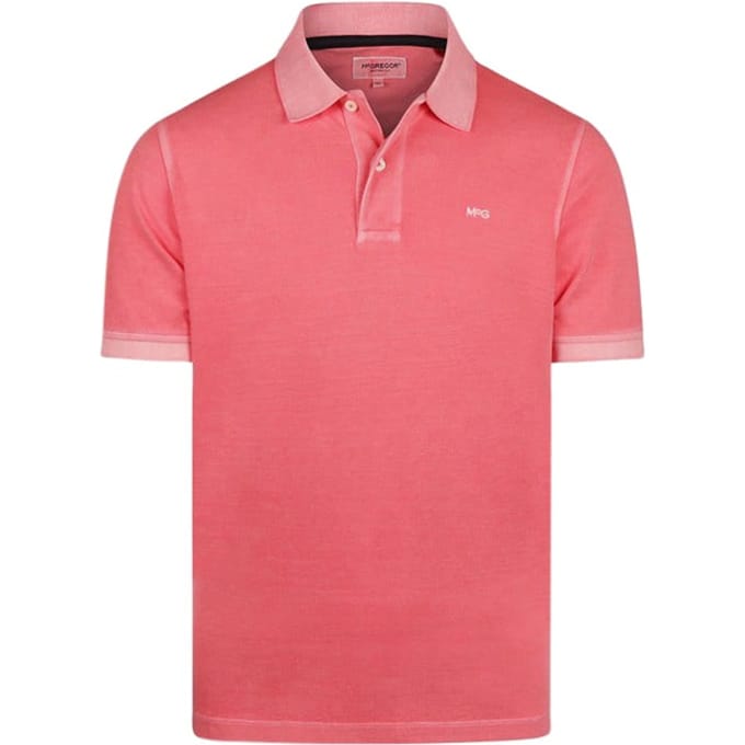 McGregor Summer Piquee Polo Coral Red Größe: S | Poloshirts Outlet | Herren | Orange