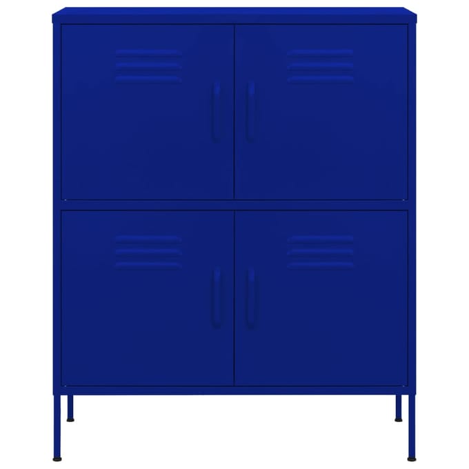 vidaXL - Opbergkast - 80x35x101,5 - cm - staal - marineblauw