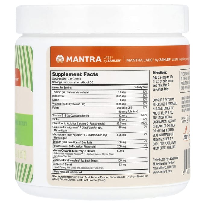 Zahler, Mantra Labs, Go, Baie tropicale, 4,1 oz (117 g)