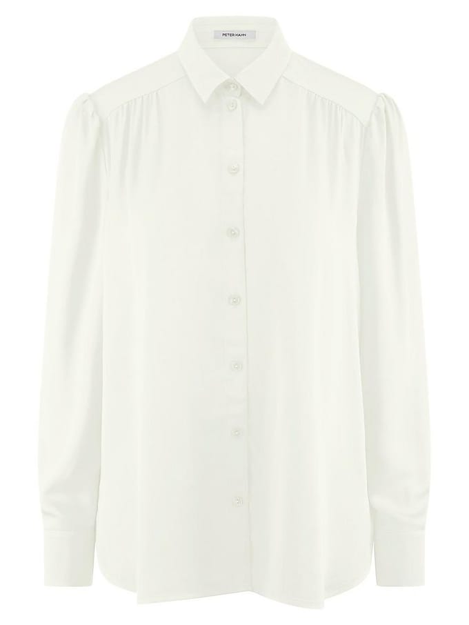 Blouse lange mouwen Van Peter Hahn wit