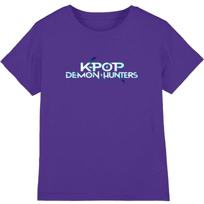 K-Pop Demon Hunters Kinderen/Kinderen Logo T-shirt (Paars)