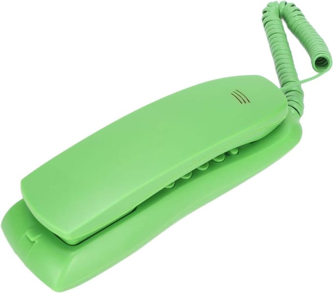 Vaste Telefoon - Bureau Telefoon - Kantoor Thuis - Mini Formaat - 20 cm Lengte - Zwart