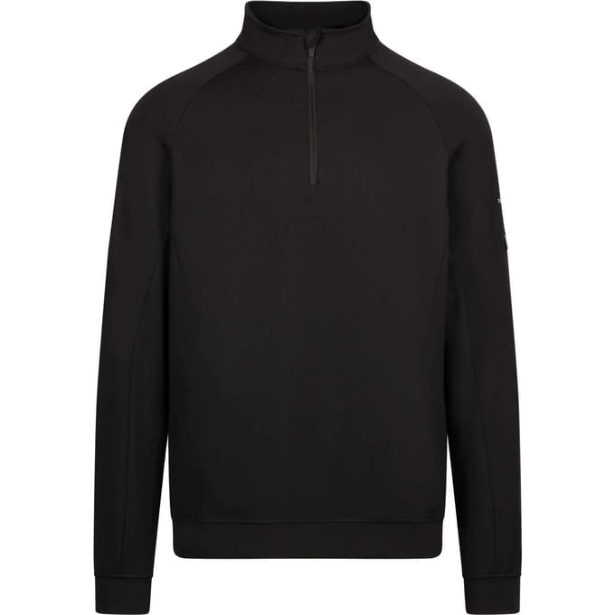 Trespass Heren Zakery Sweatshirt met halve rits (Zwart)