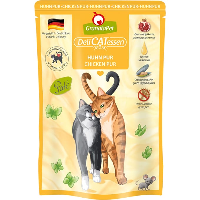 12x85g GranataPet DeliCatessen Kip PUUR Kattenvoer