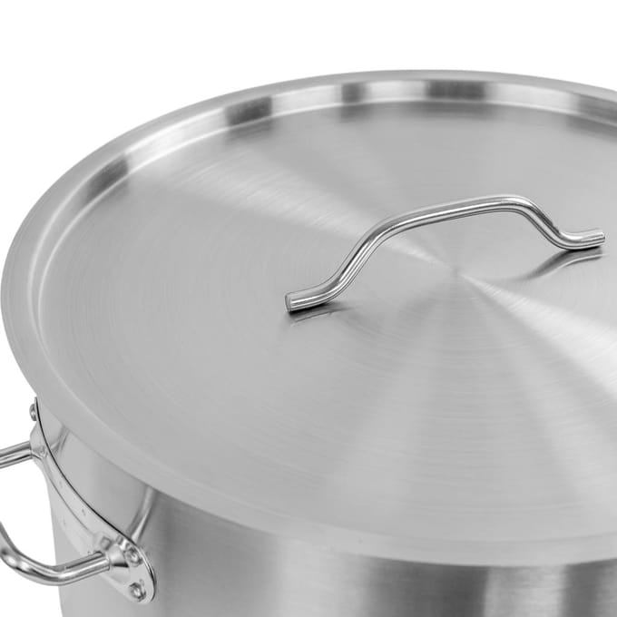 Mega-M STANDARD - Hoge Kookpan met Deksel - 71 L - RVS - Sandwichbodem
