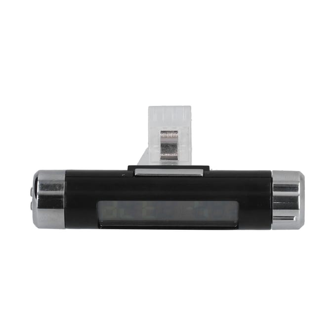 K01 Auto Thermometer Batterijgevoed Multifunctioneel Lichtgevend LCD Auto Dashboard Klok black