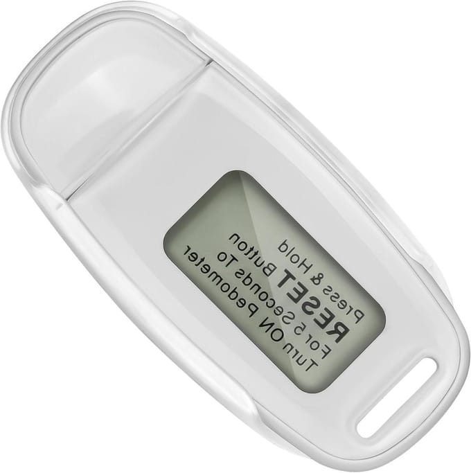 Digitale Stappenteller - Loopmeter Clip - Fitness Doelen - 3D Sensor Technologie - 5.5 x 2.9 cm - Wit