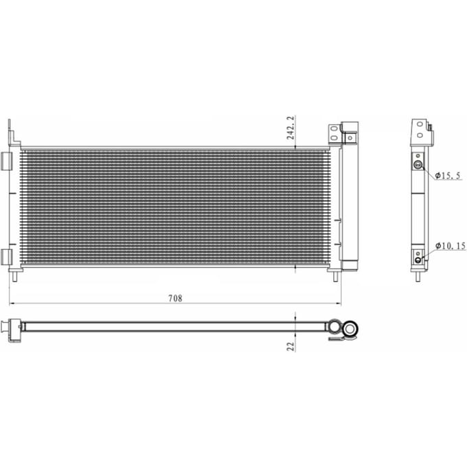 Condensor, airconditioning NRF 350495