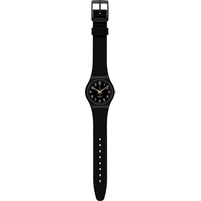 SWatch So28b113 Klassiek Gouden Tac Publiek Polyurethaan Horloge SO28B113 black