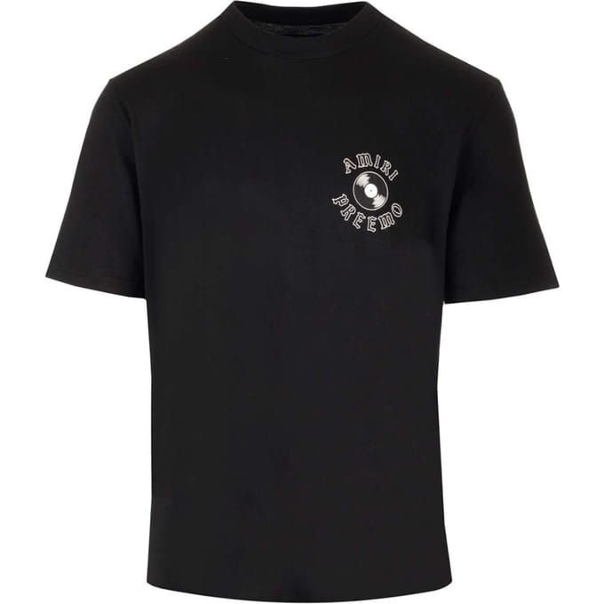 Zwart T-shirt met Amiri Premier Records-logo