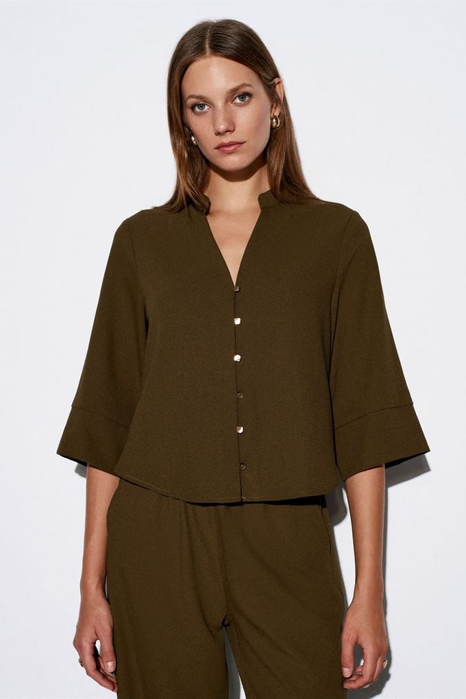 Dames Polyester Crepe Blouse
