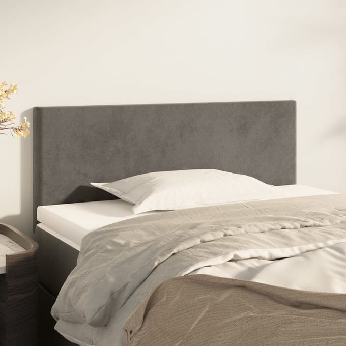 vidaXL - Hoofdbord - 90x5x78/88 - cm - fluweel - donkergrijs