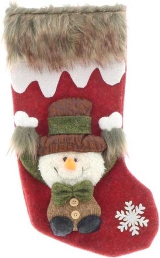 Unique Living | Stocking Vidar 17x34cm red snowman
