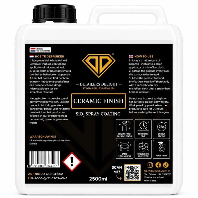 DETAILERS DELIGHT CERAMIC FINISH – SIO₂ SPRAY COATING 2.5L