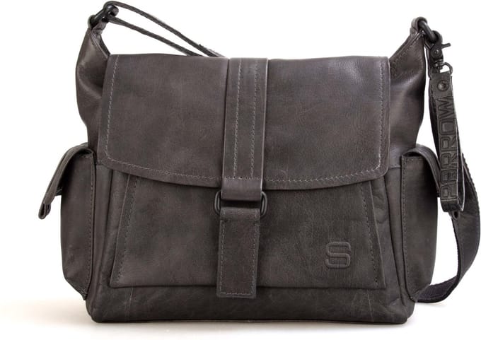 Leren Crossbodytas - June - Grijs