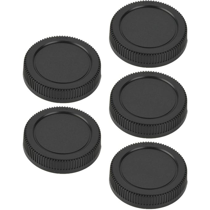 5 Stuks Duurzame Plastic Achterlensdop Beschermhoes Past voor M4 3 Mount Camera black