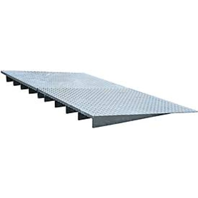 Oprijplaat type AR 123, gegalvaniseerd, L 2000 x B 1120 x H 123 mm