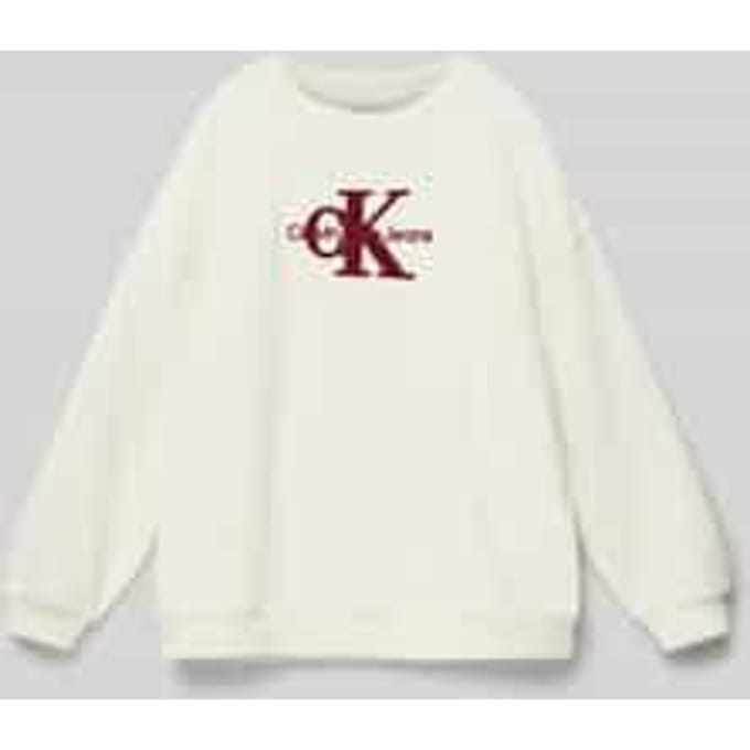 Oversized sweatshirt met labelprint, model 'TEDDY'