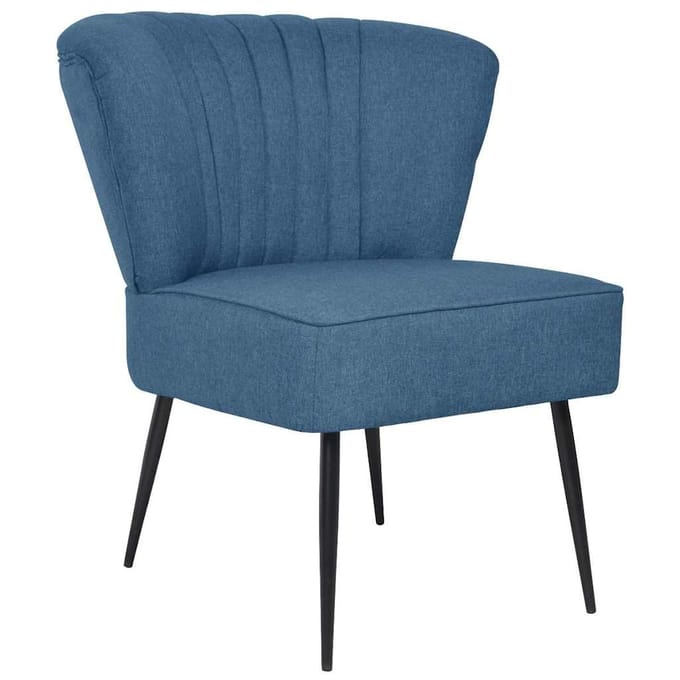 vidaXL - Cocktailstoel - stof - blauw