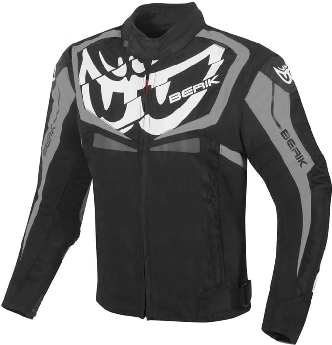 Berik Radic Evo Zwart Wit Grijs Waterdichte Textiele Motorjas - Jas