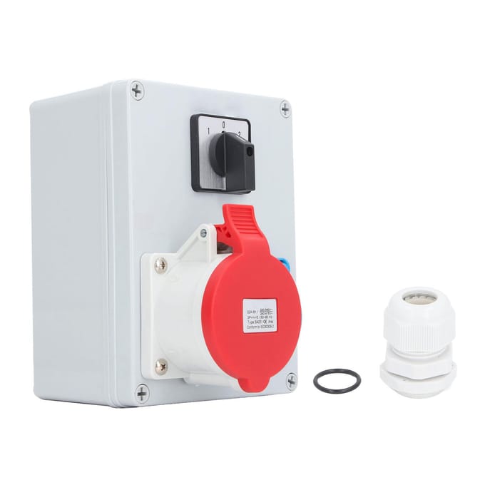 CEE Wandcontactdoos Stroomverdelerkast 5P 32A 16A Hoofdschakelaar IP44 Waterdicht voor Bouw