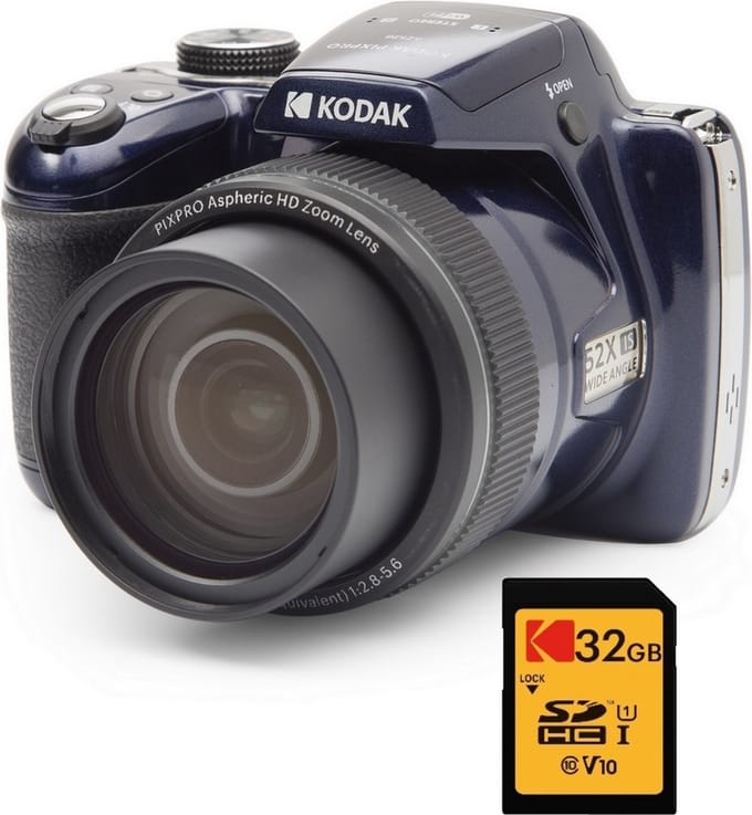 Kodak Pixpro AZ528 - Compactcamera - Donkerblauw - +32GB geheugenkaart