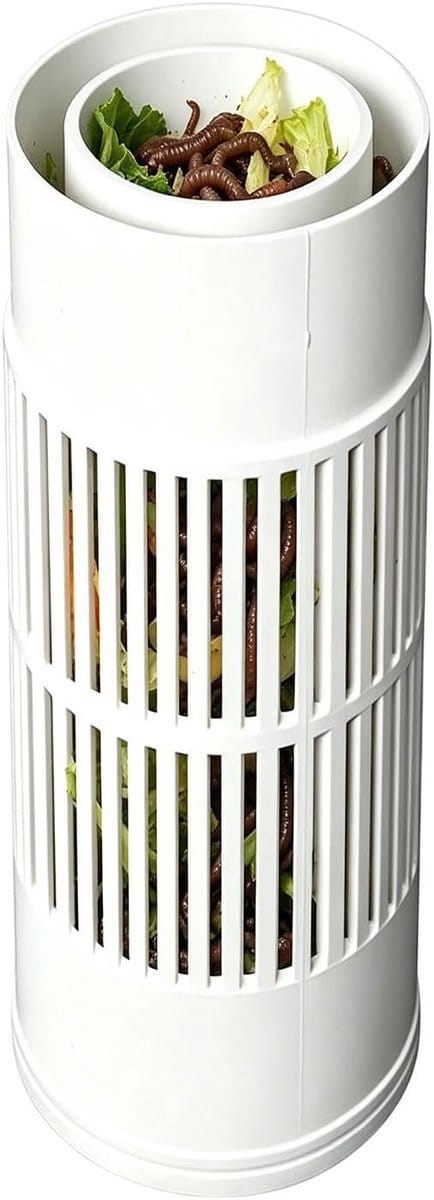 Wormenbak Compostbak - Compostcontainer Tuin - Afval Verwerken - Robuuste Constructie - 29 x 13.1 x 12.4 cm - Meerkleurig