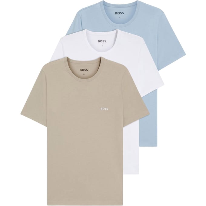 regular fit T-shirt in set van 3 van puur katoen