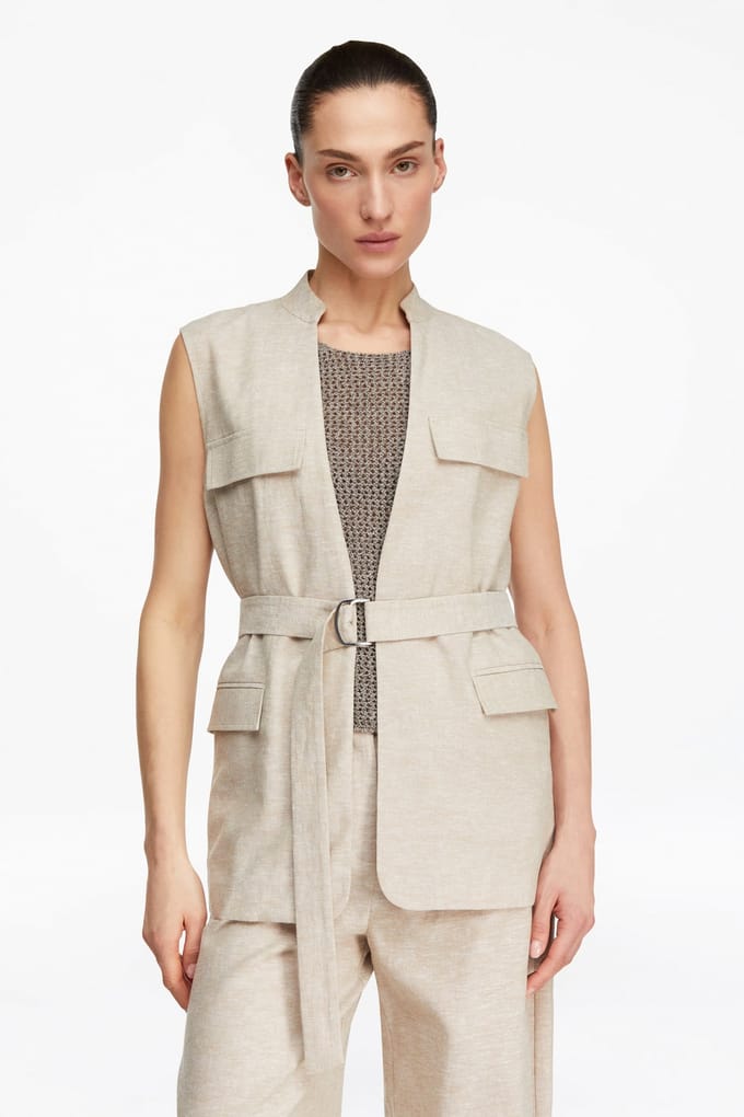 Comma  Jackets Indoor Beige Taglia: 36 | Gilet Outlet | Donna | Marrone
