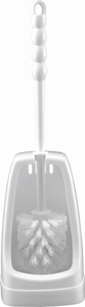 Sorex Toiletborstel met houder - wit - kunststof - 35 cm - wc borstel