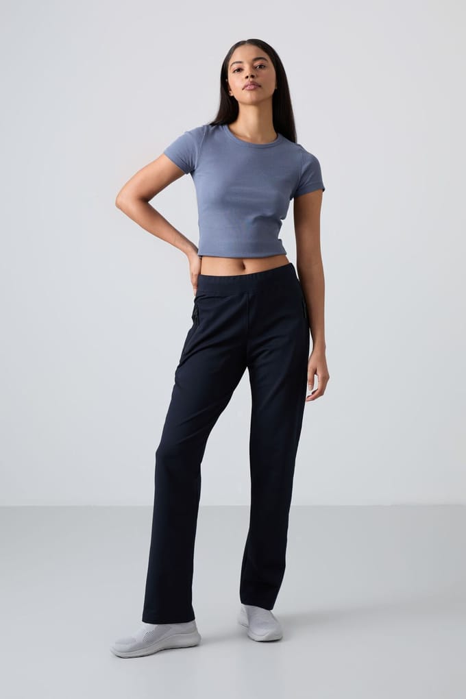Vrouwen Rechtemodige Fleece Trainingsbroek