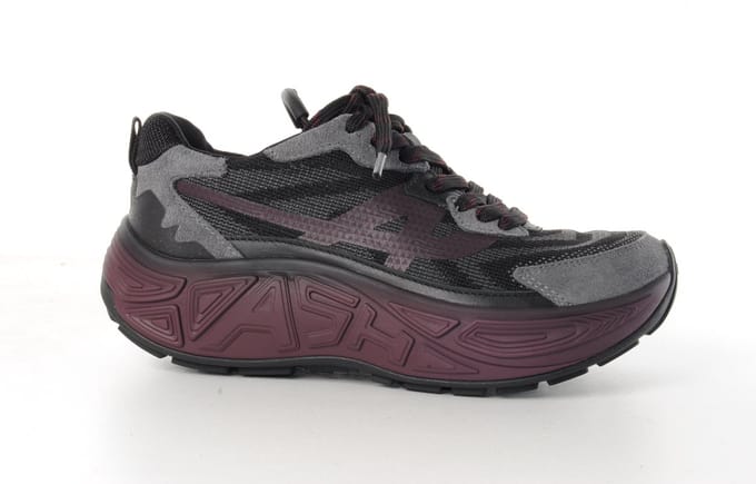 Ash Italia dames senaker Eagle suède mesh zwart en grijs