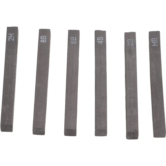 6 Pièces Bâtons de Charbon de Bois Portables Polyvalents Esquisse Dessin Art Peinture Graffiti Crayon Graphite gray