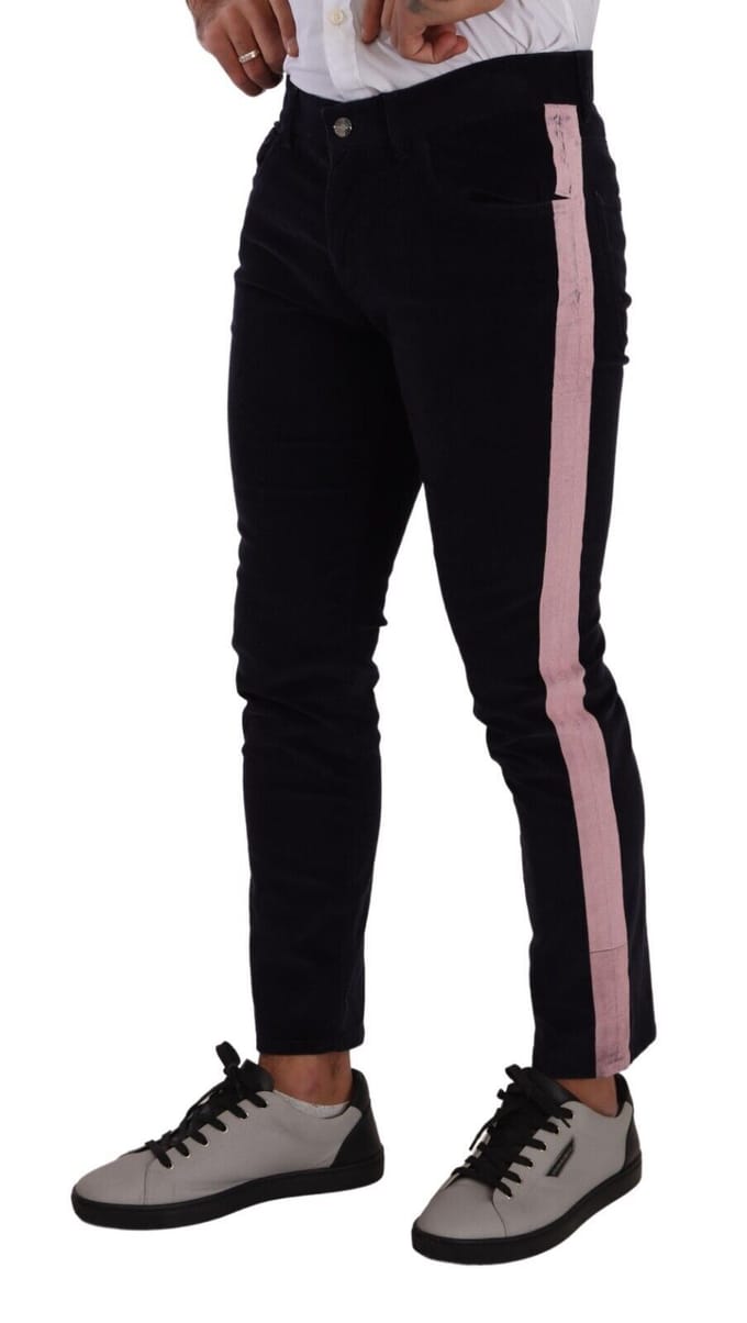 Corduroy Broek Met Zijkanten Slim Fit