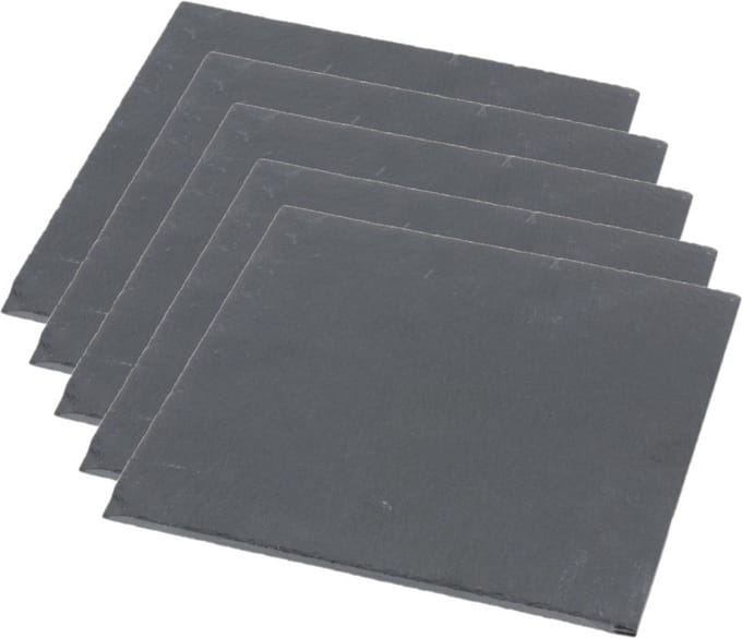 Set van 5x stuks leisteen serveerplanken 30 x 30 cm
