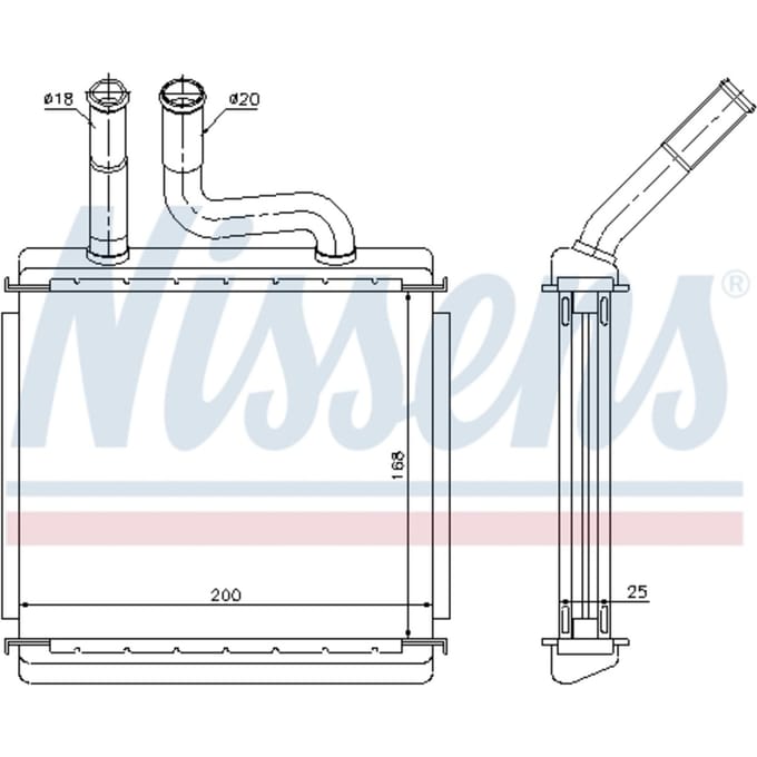 Warmtewisselaar, interieur verwarming NISSENS 76507