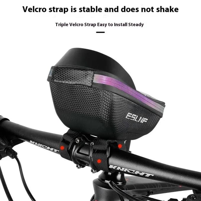 Harde Schaal Telefoontas Fietstas Stuur Tas Waterdicht Grote Capaciteit Touchscreen Compatibel Fietsaccessoires gray